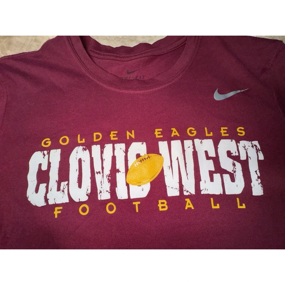 Lot of 2 Clovis west Eagles Football Nike & Gildan Tshirts Medium